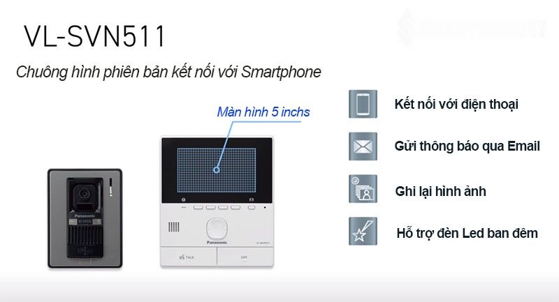 Chuông cửa có hình Panasonic VL-SVN511 12 chuông hình panasonic vl svn511
