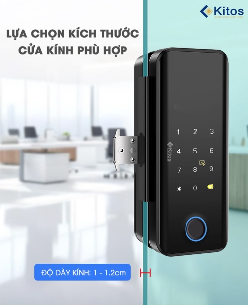 Khóa cửa kính thông minh Kitos KT-GL30 Pro