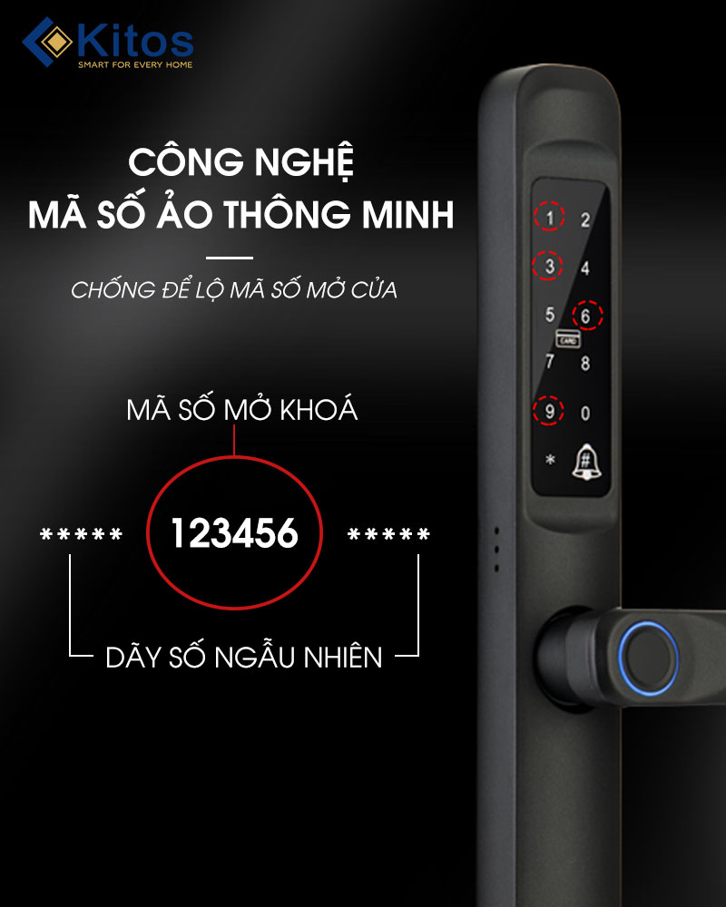 Khóa vân tay cửa nhôm Kitos KT-ALX5 Pro