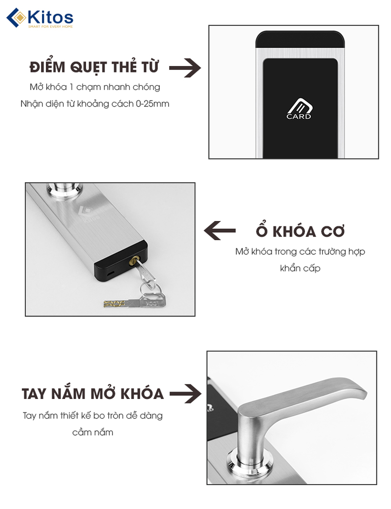 Khóa Khách Sạn Kitos KC-880 6 Khóa thẻ từ khách sạn Kitos KC880