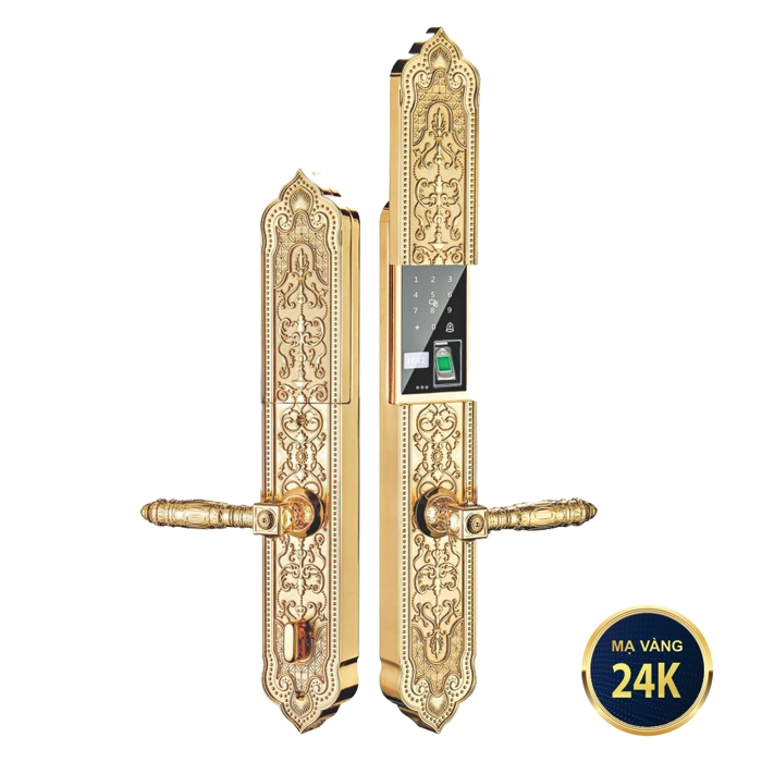 Kawa KDS05 – Khóa Cửa Đại Sảnh Tân Cổ Điển Mạ Vàng 24K 5 kds05 web 1