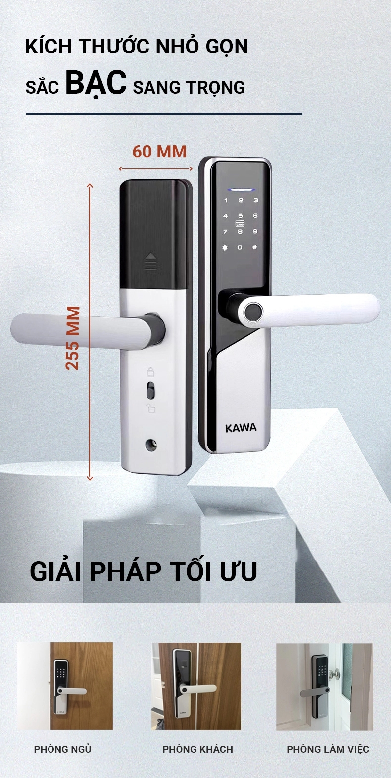 Khóa cửa vân tay KAWA- K208 12 khoa van tay kawa k208 5