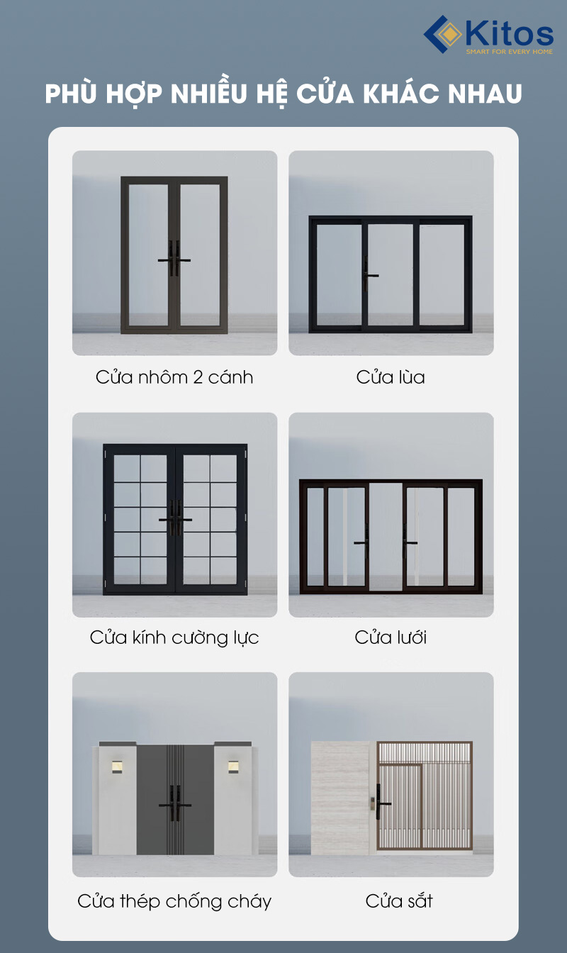 Khoá vân tay cửa nhôm Kitos ALP3 Pro 13 kitos kt al60 pro 11