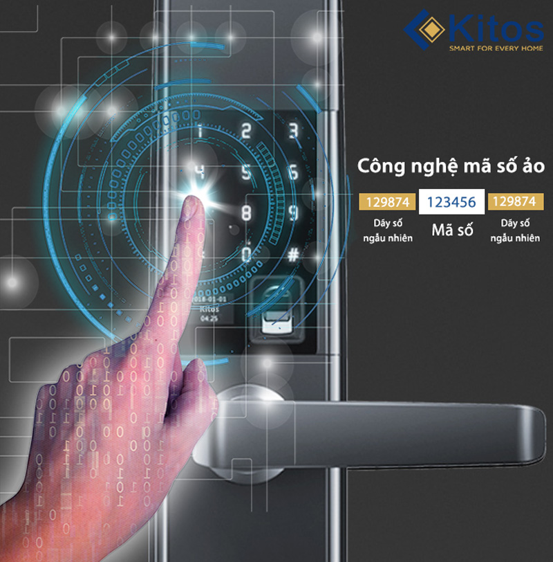 Kitos DL072 6 Khoá cửa vân tay thông minh Kitos DL072